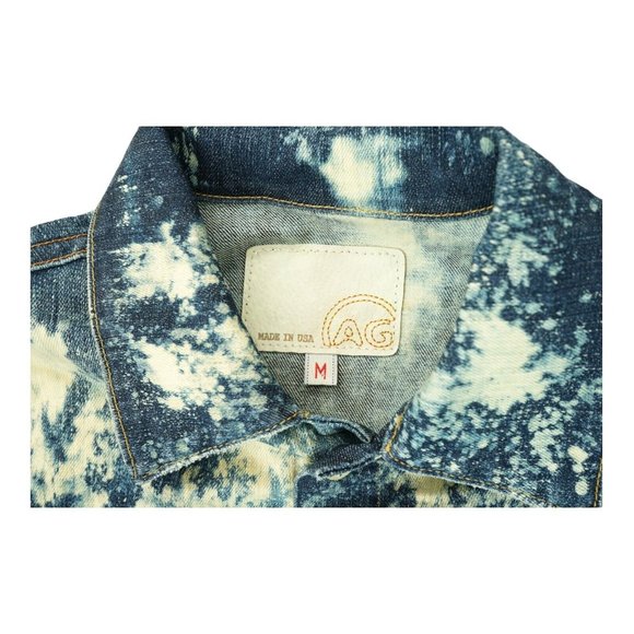 ADRIANO GOLDSCHMIED AG Jean Jacket Womens Medium Splash Bleached Made In USA - Picture 4 of 7